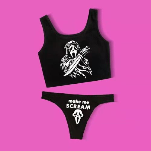 Ghost Face Lingerie Set - M