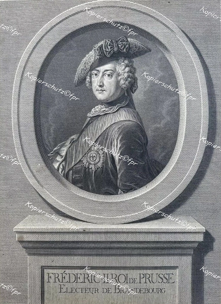 Prussia King Frederick II the Great Johann Georg Wille Berlin Order Brandenburg