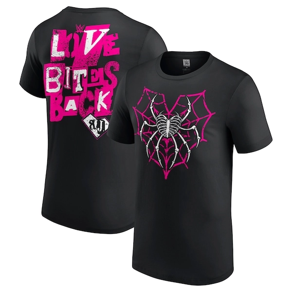 Men's Black AJ Lee Love Bites Back T-Shirt