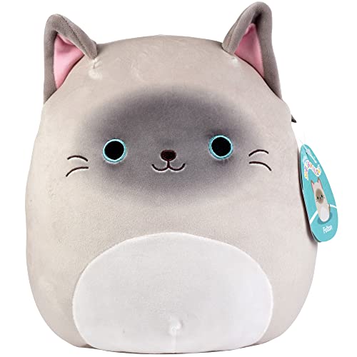 Squishmallows 10" Felton The Siamese Cat Plush - Official Kellytoy - Collectible Soft & Squishy Kitty Stuffed Animal Toy - Gift for Kids, Girls & Boys