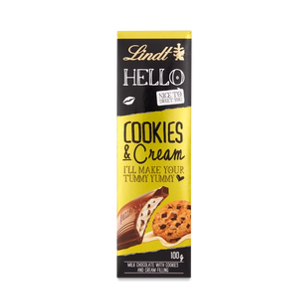 Lindt HELLO Cookies & Cream Bar 100g