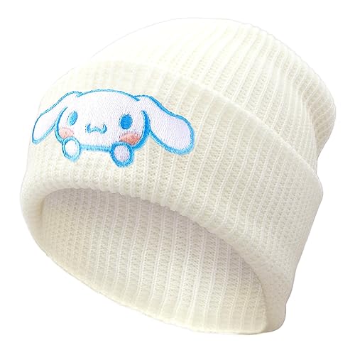 Ohjijinn Anime Beanie Cute Kawaii Beanie Knit Hats, Funny Beanie Hat Winter Skiing Slouchy Warm Cap for Women Girls - One Size - Pink01