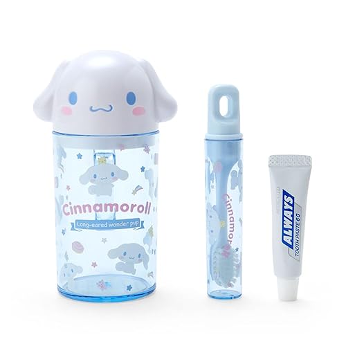 Sanrio Cinnamoroll Toothbrush & Cup Set, Toothbrush Set, Cinnamoroll, 4.7 x 2.8 x 2.8 inches (12 x 7 x 5 cm), Character SANRIO 983942