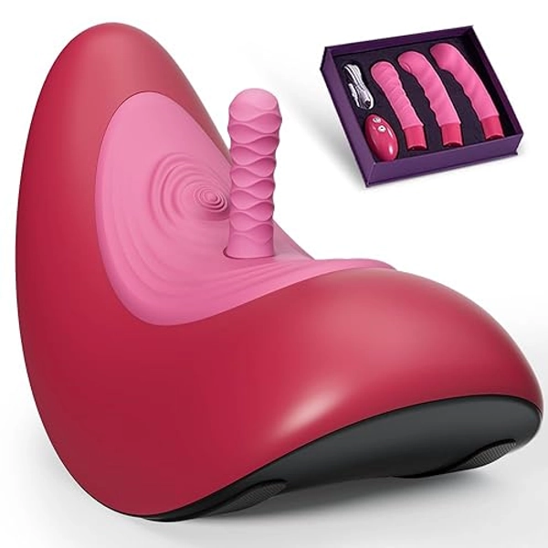 VVD Sex Saddle with 3 Attachments Riding Sex Machine for Women, Thrusting Sex Toy for Pleasure with 4 Function and Remote Control, Rovasi Wireless Adult Sex Toy Flapping Vibrator Dildo for Anal Play