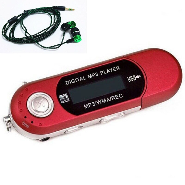 USB MP3 Muziekspeler Digitale Lcd-scherm Ondersteuning 32GB TF Card & FM Radio Met Microfoon Zwart Blauw mp3 Speler