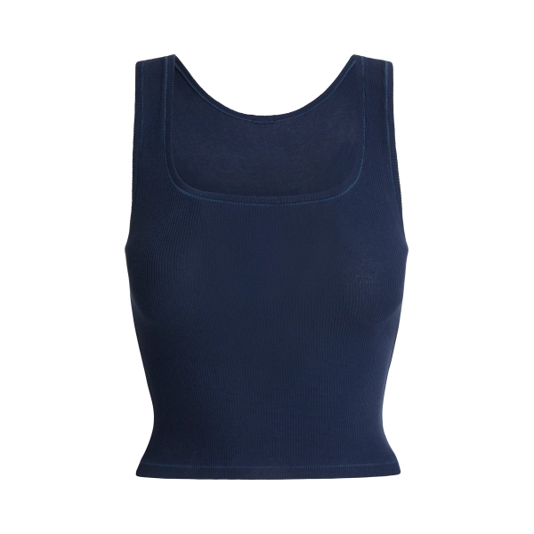 COTTON RIB TANK | NAVY | XS