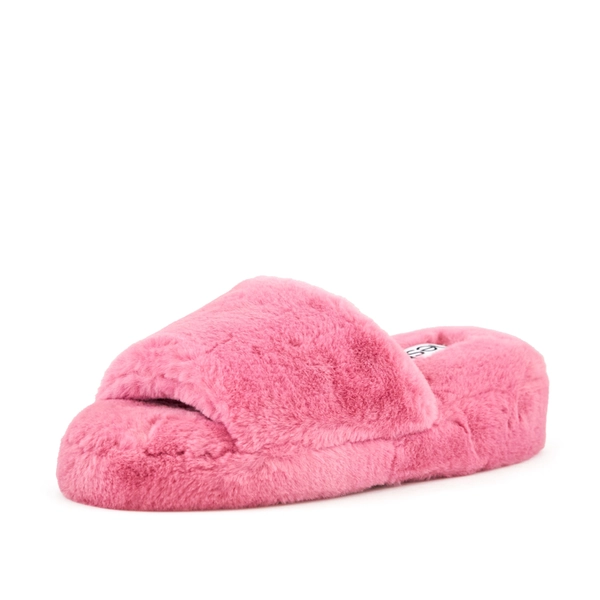 Women's Geneva Faux Fur Slipper Coral by Nest Shoes