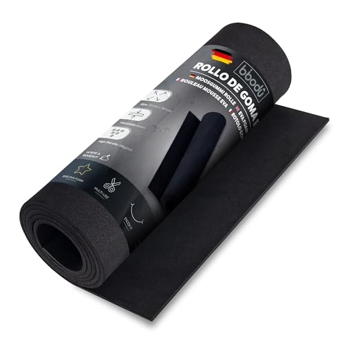 BIBODU Roll Eva Foam 5mm Schwarz Farbe | Moosgummi 5mm Dicke | Größe 150cm x 32cm, Dichte 80 kg/m3 | Eva Foam Cosplay, DIY Bastelarbeiten | Eva Schaumstoff Geeignet Jungen und Mädchen - 5mm - Schwarz