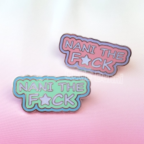 Nani The F*ck Enamel Pin - Blue/Mint