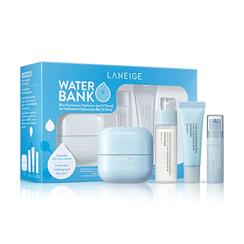 LANEIGE Water Bank Blue Hyaluronic Cream Moisturizer: Hydrate and Nourish - Hydration Set (Full Sized Cream)