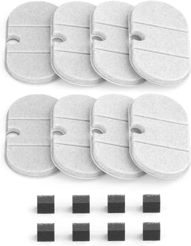 PETLIBRO Replacement Filters for Capsule Cat Water Fountain, 8 Pack Filters for Ultra Quiet Pet Water Fountain, Two Flow Modes Visible Water Level Dog Water Dispenser - 8 Packs