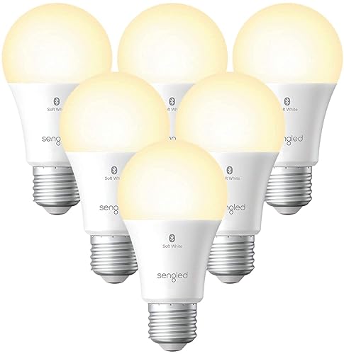 Sengled Smart Light Bulbs, Bluetooth Mesh, Bulbs That Work with Alexa Only, Dimmable LED E26 A19, 60W Equivalent Soft White 800LM, High CRI, Brightness, 6 Pack - Soft White (2700k) - 6 Count (Pack of 1)