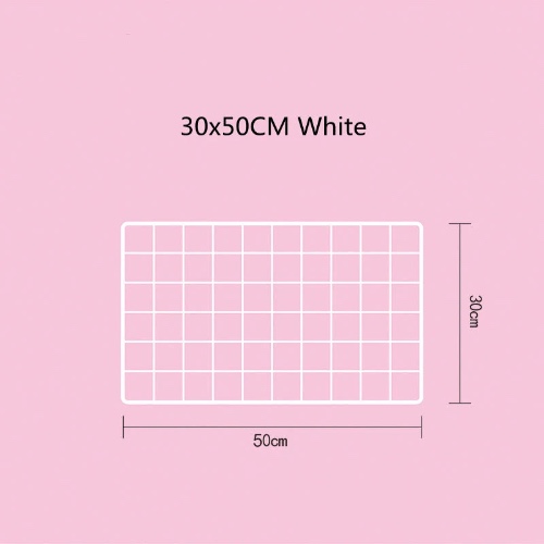 Wall Decoration Metal Grid For Bedroom Postcards Photos & Storage or Organization - 30x50cm White