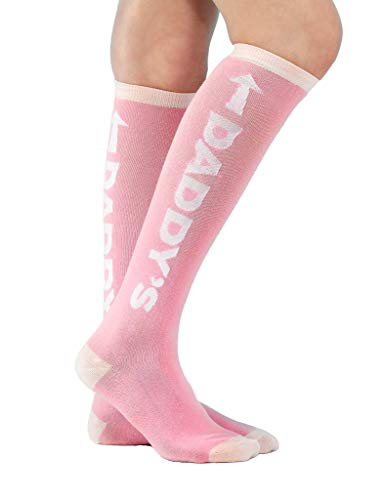 Littletude ABDL Knee High Socks, Daddy, Stretchy Fun Sock, Machine Washable, One Size Fits Most, Polyester, Cotton and Spandex Material