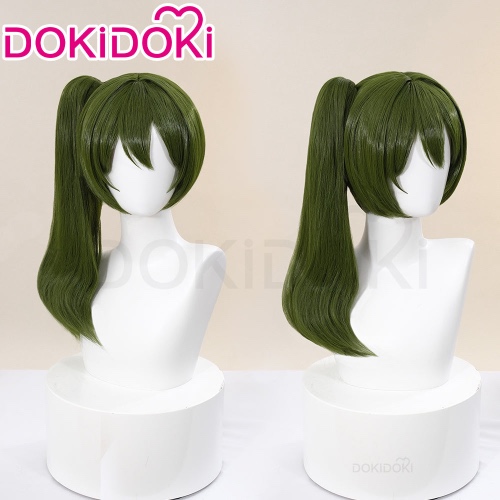 【Ready For Ship】DokiDoki Anime Frieren: Beyond Journey's End Cosplay Übel Wig Ubel Green Side Ponytail | Wig Only-Ready For Ship