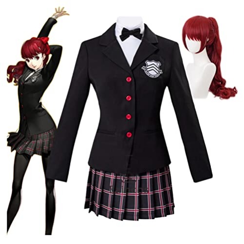 Tubaxing Persona 5 Akira Kurusu Cosplay Costume Uniforme Vestiti Yoshizawa Kasumi Scuola Uniforme Vestito - Female2 - S