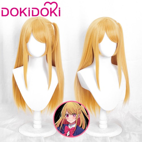 【Ready For Ship】DokiDoki Anime Oshi no Ko Cosplay Hoshino Rubii Wig Long Straight Yellow | Hoshino Rubii