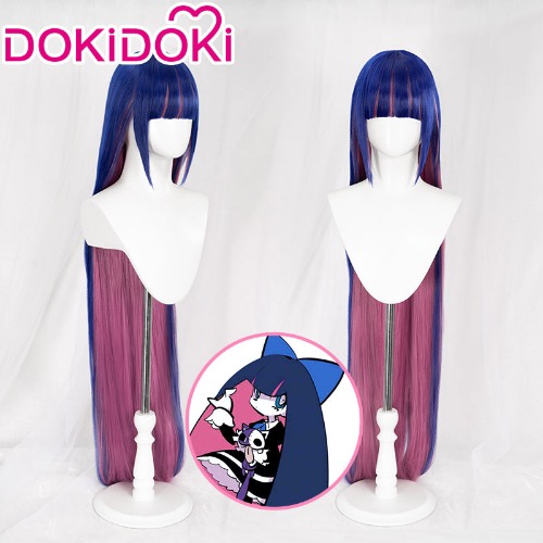 【Ready For Ship】DokiDoki Anime Panty & Stocking with Garterbelt Cosplay Stocking·Anarchy Cosplay Wig Long Straight | Stocking·Anarchy