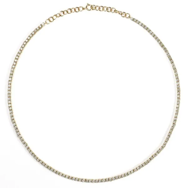 Diamond Tennis Choker - 14K White Gold