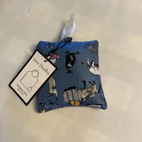 Vera Bradley Reusable Tote Bag Charm CAT'S MEOW New