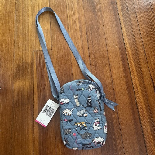 VERA BRADLEY Cat’s Meow Easy RFID Crossbody Bag Phone Case NWT