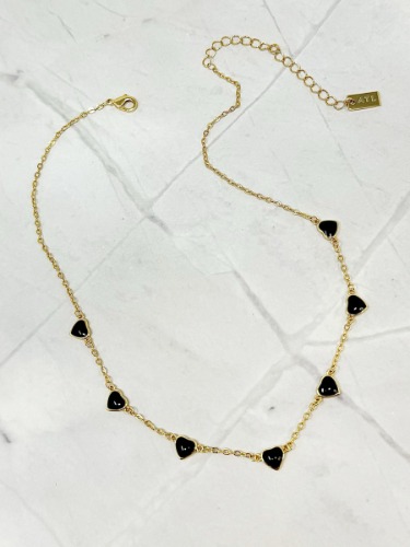 Made With Love Black Heart Necklace | Default Title