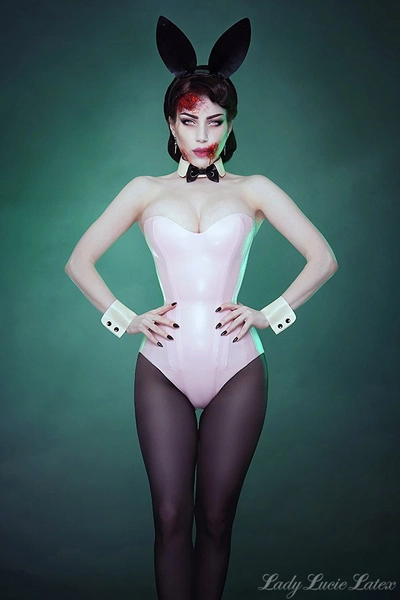 Lady Lucie Latex Bunny Girl Bodysuit