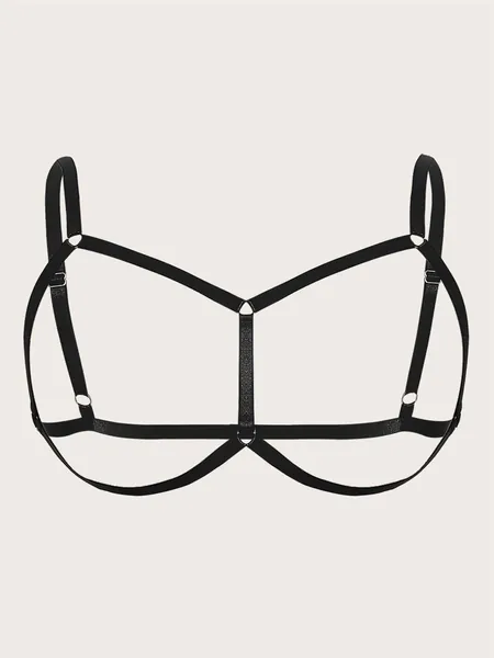 Plus Ring Linked Harness Bra