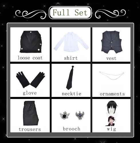 Sebastian Michaelis Black Butler Cosplay and Wig