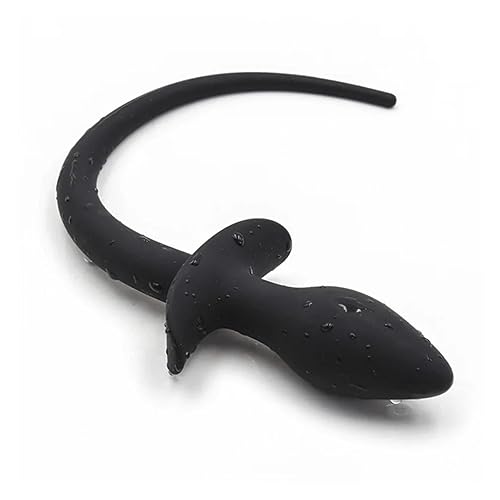 Silicone Dog Tail Butt Plug Adult Games Puppy Play Anal Sex Accessories Anal Plug Tail Sex Toys For Men Gay - Black