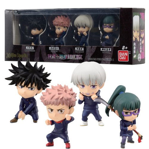 BANDAI Jujutsu Kaisen ADVERGE Figure Box Set: Megumi Fushiguro, Yuji Itadori, Toge Inumaki, Maki Zenin