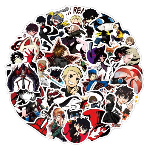 Persona Stickers for Water Bottle 50pcs, Waterproof Vinyl Decal for Teen Laptop, Skateboard, Phone, Travel case, Cool Game Stickers (Persona) - Persona
