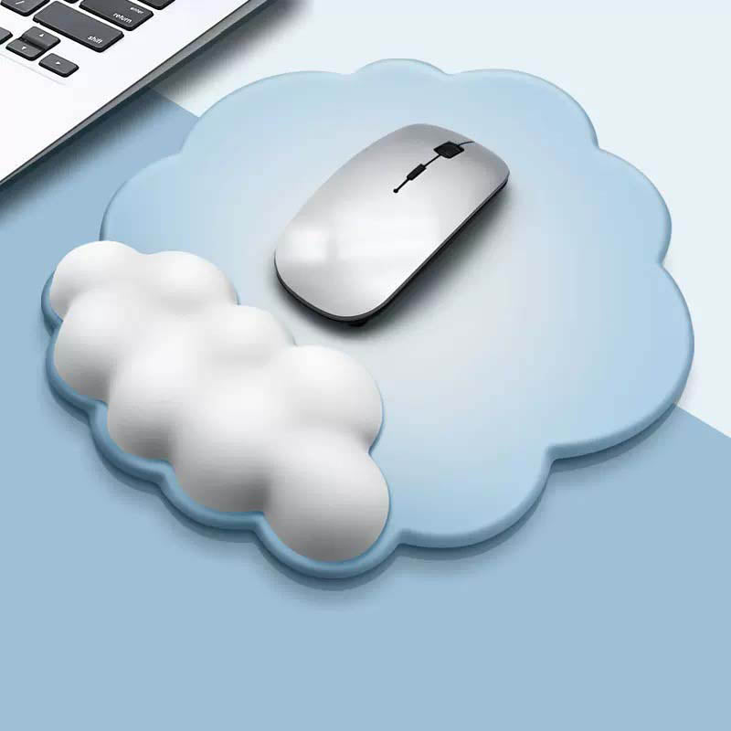 Cloud Mouse Pad with Wrist Support - Sky Blue