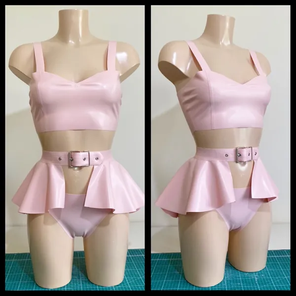 Crop Top, Peplum & Briefs Outfit