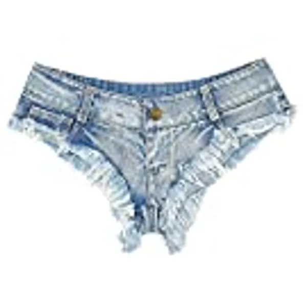 COMLIFE Womens Sexy Booty Super Short Jeans Washed Distressed Denim Shorts