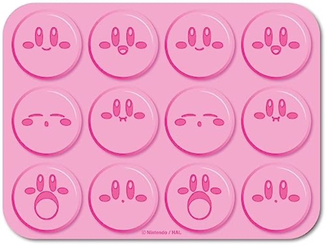 Ensky Kirby Silicone Mold Tray - Officially Licensed Kirby Merchandise,Pink