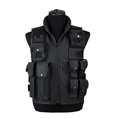 Sutekus Tactical Vest For Outdoor Paintball Airsoft Game Combat Training & Costume