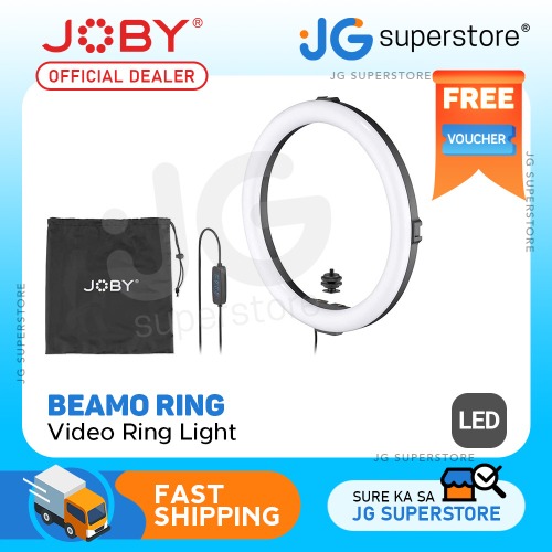 Joby 12" Beamo Ring Light with up to 5600k Color Temperature and 10 Brightness Settings for Vlogging