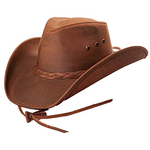 Handcrafted 100% Fine Leather Cowboy Hat