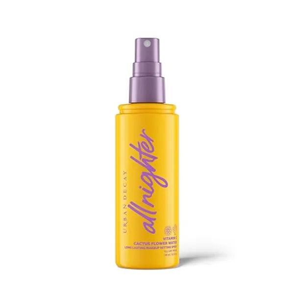 Urban Decay All Nighter Vitamin C Hydrating Makeup Setting Spray for Face, Transfer-Resistant, Waterproof, 16 HR Wear, with Vitamin C & Cactus Flower Water, Illuminated Finish, for Dry Skin, Vegan