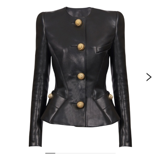 Leather Peplum Jacket
