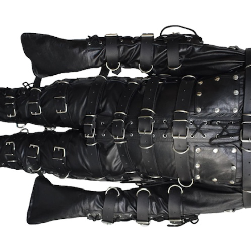 Reimburse my horizontal flying/hanging LEATHER SUSPENSION SUIT customised+postage