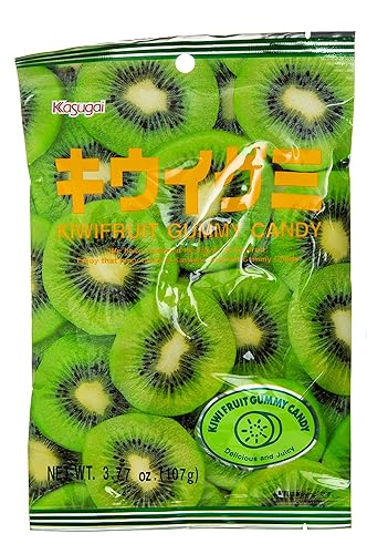 Kasugai Gummy Candy, Kiwi, 3.77-Ounce Packages (Pack of 12)