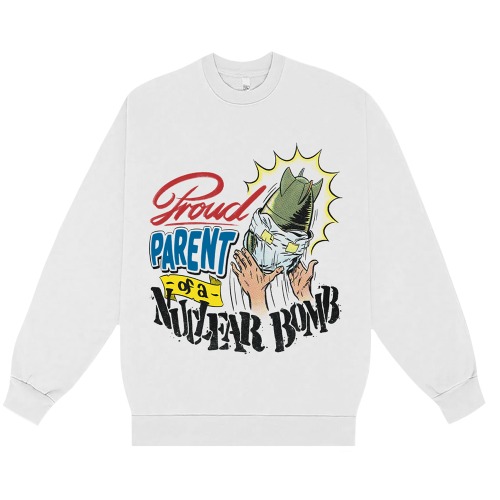 Proud Parent White Crewneck Sweatshirt | Extra Large
