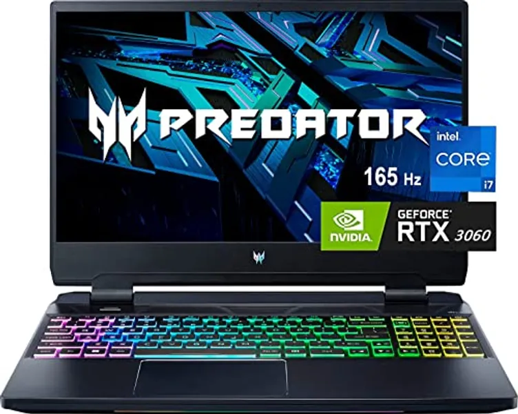 acer Predator Helios 300 Gaming Laptop, 15.6 inch FHD IPS 165Hz Display,14 Core Intel Core i7-12700H, NVIDIA GeForce RTX 3060, 64GB DDR5 RAM, 1TB SSD, Windows 11 Home