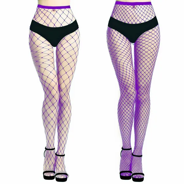 Purple Fishnet Stockings