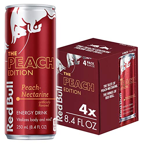 Red Bull Peach Nectarine, 8.4 Fl Oz Cans, 4 Pack - Peach - 8.4 oz., 4pk