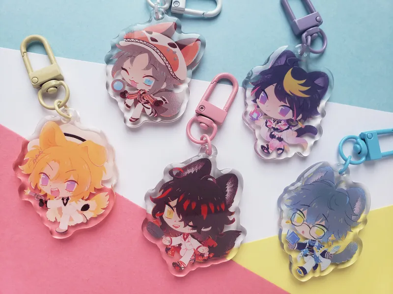 NIJISANJI EN - 2" Luxiem Charms (Luca, Shu, Ike, Mysta, Vox)