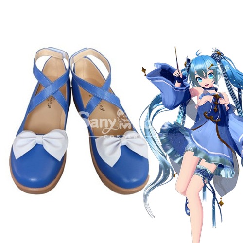 Hatsune Miku Vocaloid Cosplay Shoes - Snow Miku 2017