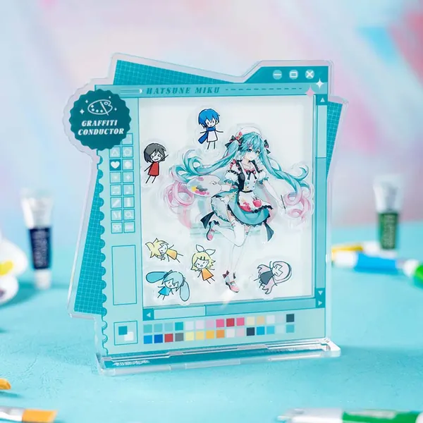 Official Miku Shaker Acrylic Stand Cute Miku Game Room Decor
